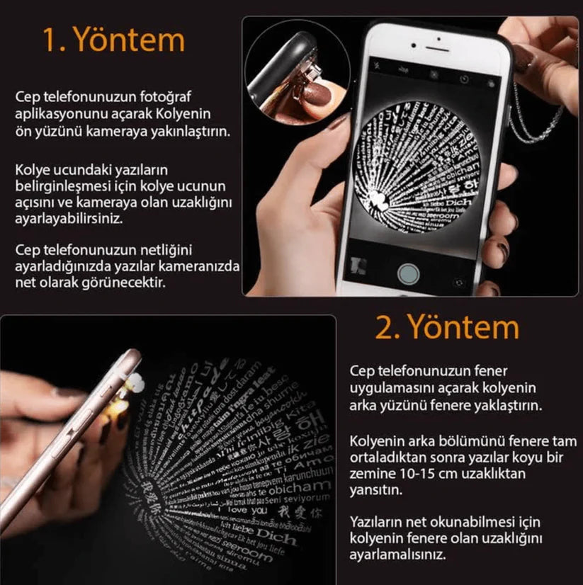 Z. 100 Dilde Seni Seviyorum Kolye
