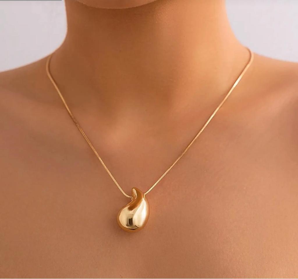 Z.14 Ayar Altın Kaplama Bottega Damla Kolye
